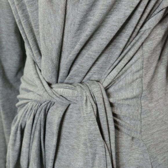 AceVog Wrap Top Cardigan Kimono Long Sleeve Heather Gray - Picture 3 of 9